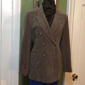 brown vintage silk blazer 6/8 Vianko Paris